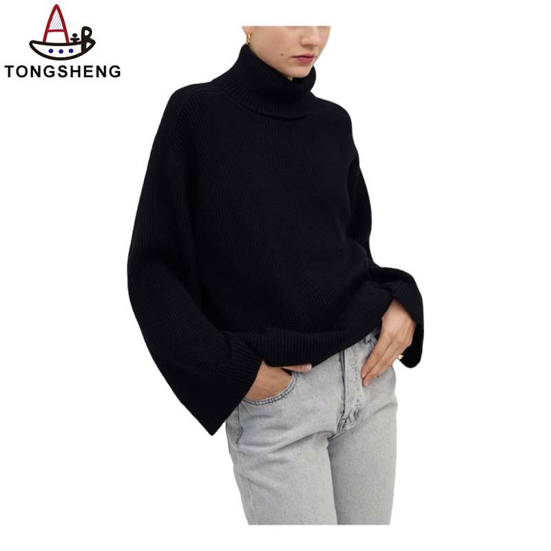 A black turtleneck with light jeans is perfect for any occasion
