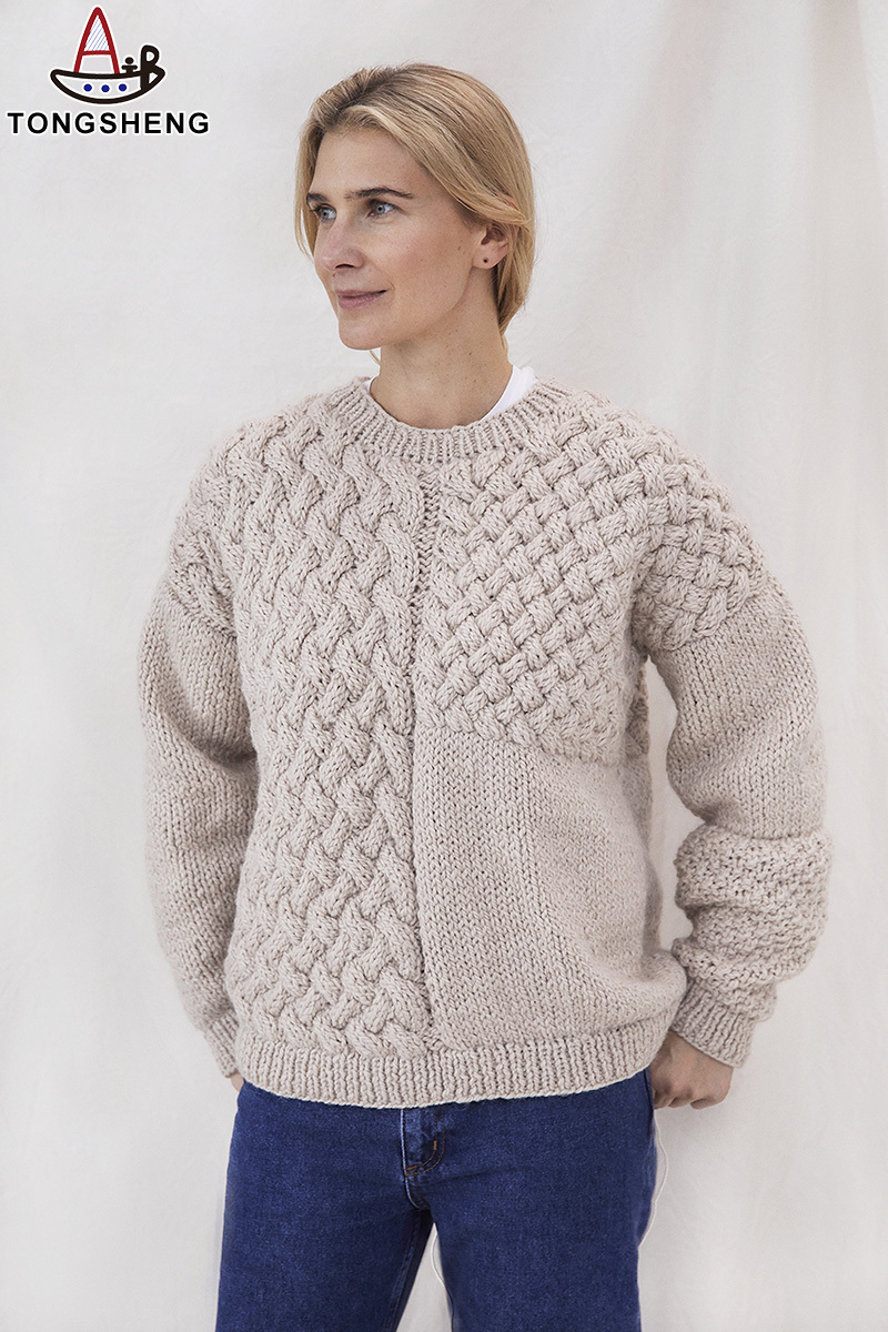 Thick knitted women's sweater