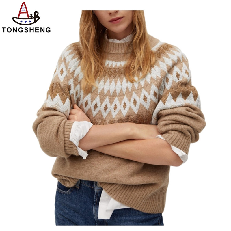 Cable Knit Crew Neck Pullover Supplier