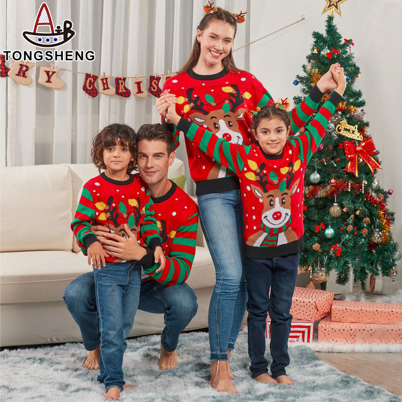 Four Family Ugly Christmas Sweaters