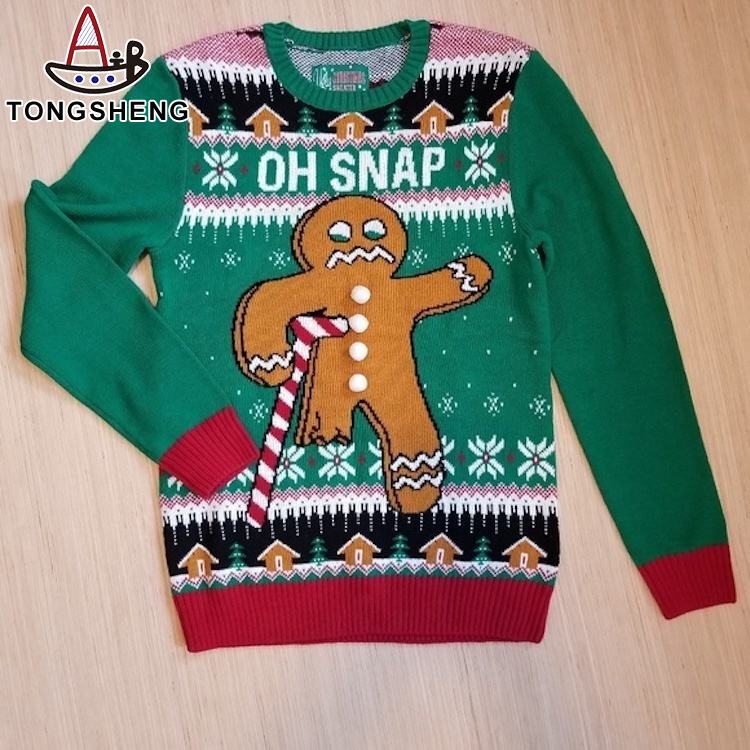 Men's Christmas Sweater Red and Green Color Matching.jpg