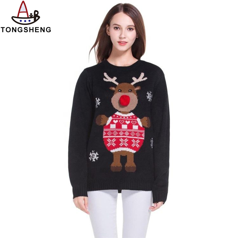 Womens Reindeer Christmas Sweater Wholesaler
