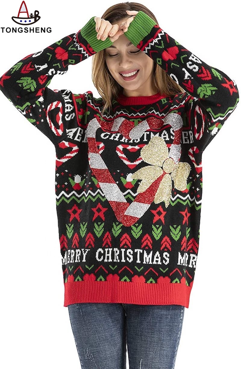 ugly christmas sweater with sequins