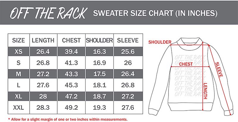 Tongsheng couple sweater size reference table