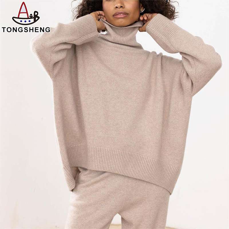 Beige versatile turtleneck cashmere sweater model upper body renderings