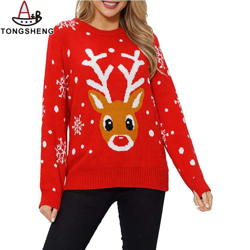 Red And White Reindeer Sweater Manufacturing