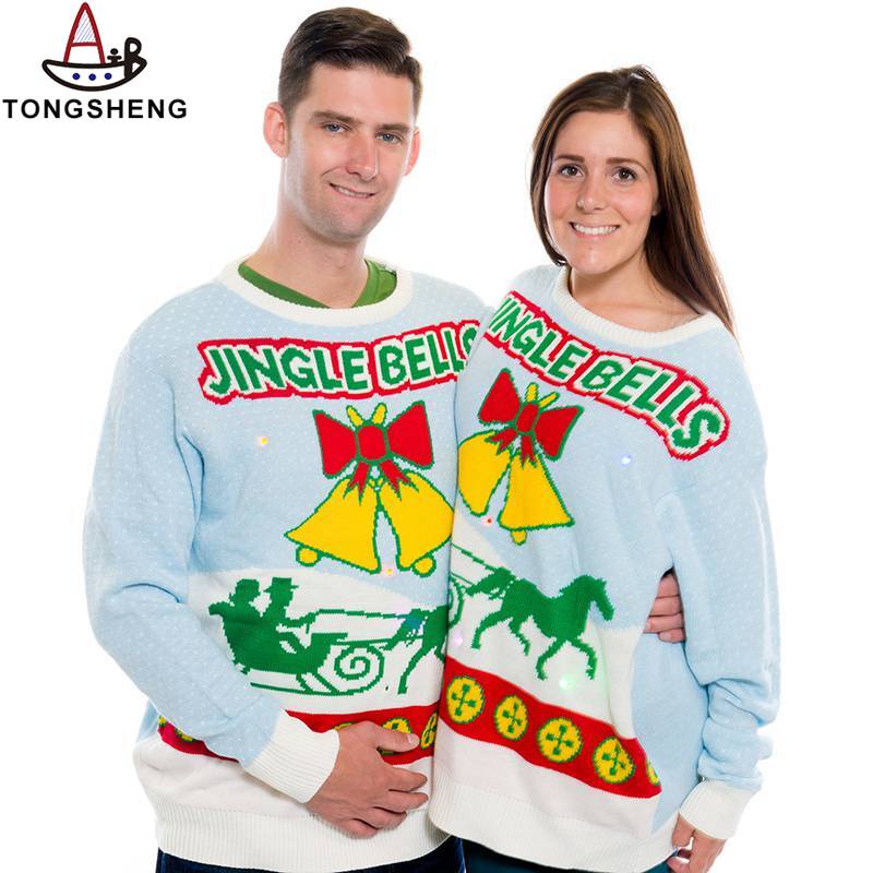 Men and women wear the same Christmas sweater to heat up the relationship.jpg