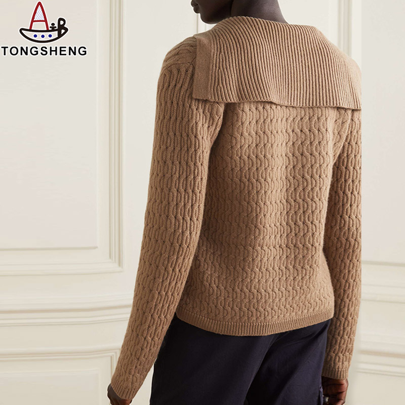 Cable-Knit Cashmere Polo Sweater