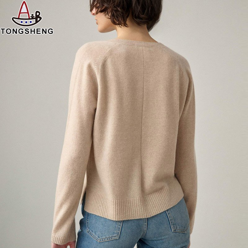 Cashmere Split V-Neck Sweater Supplier
