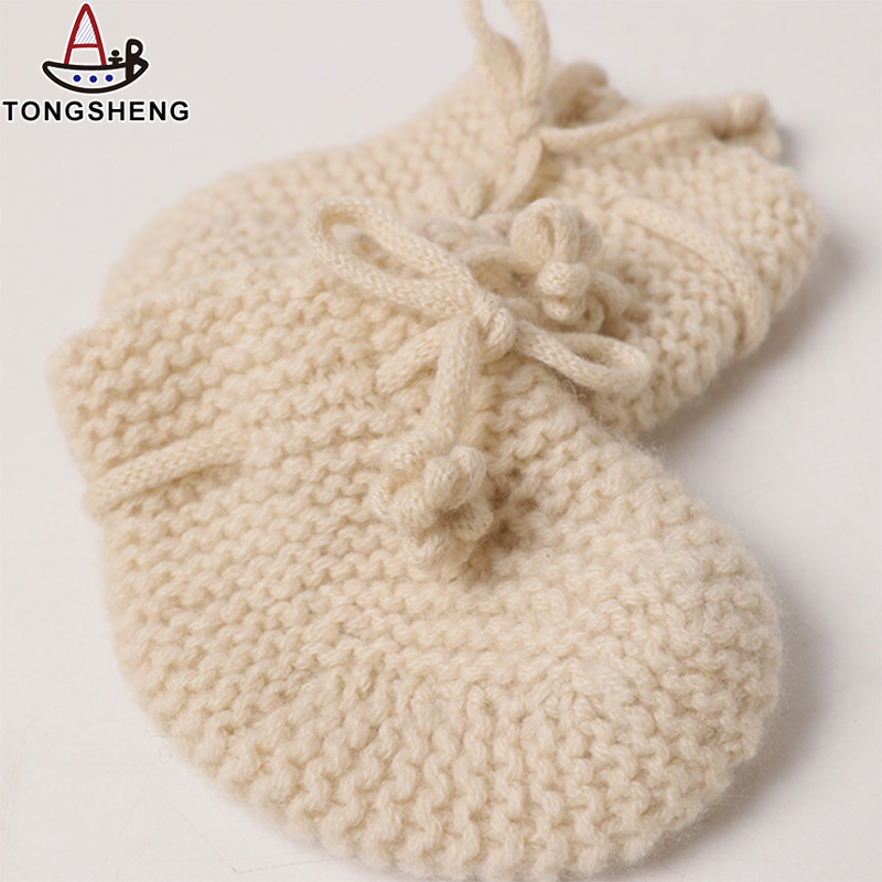 baby strappy knitted shoes