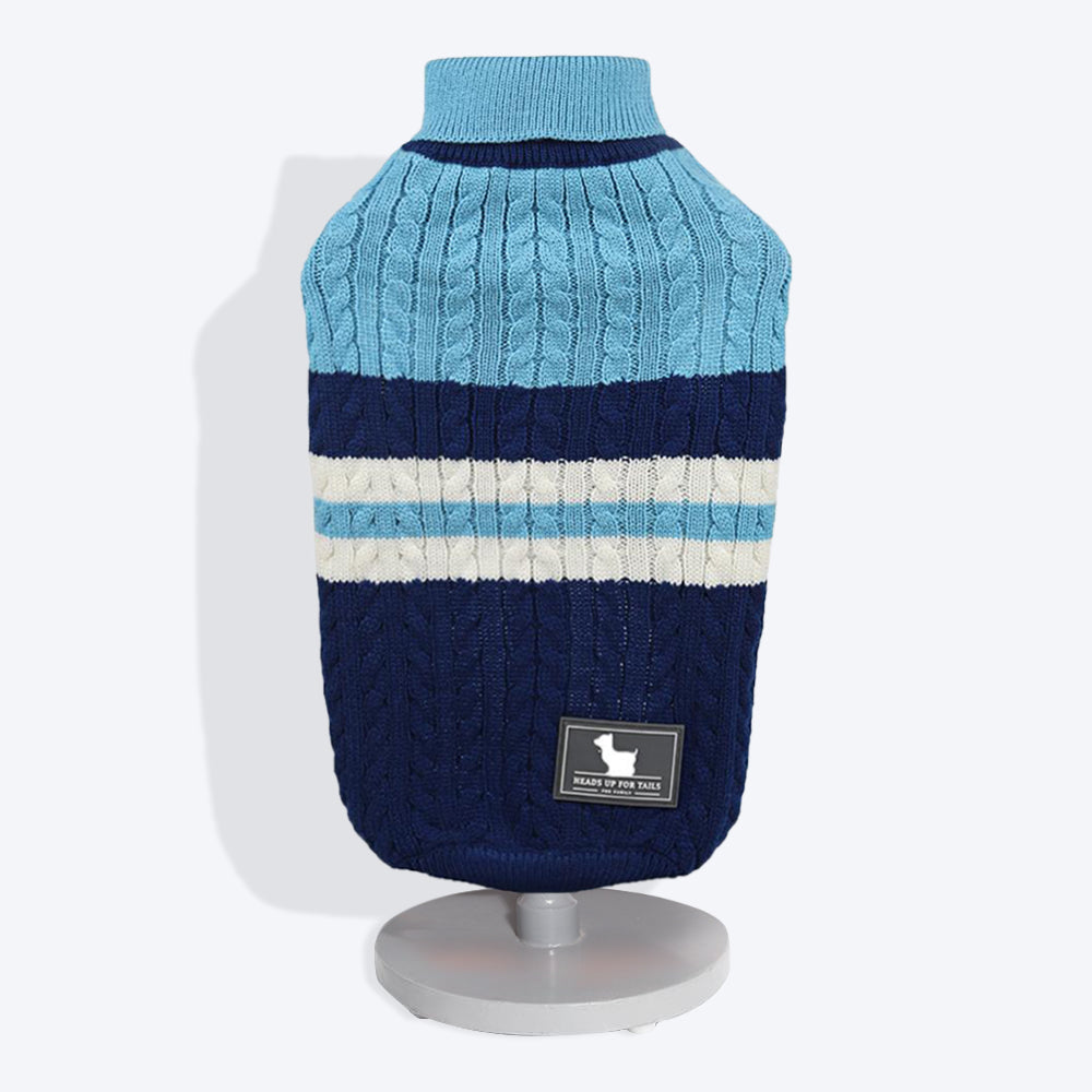HUFT Striped Cable Knit Dog Sweater - Navy S (1).jpg