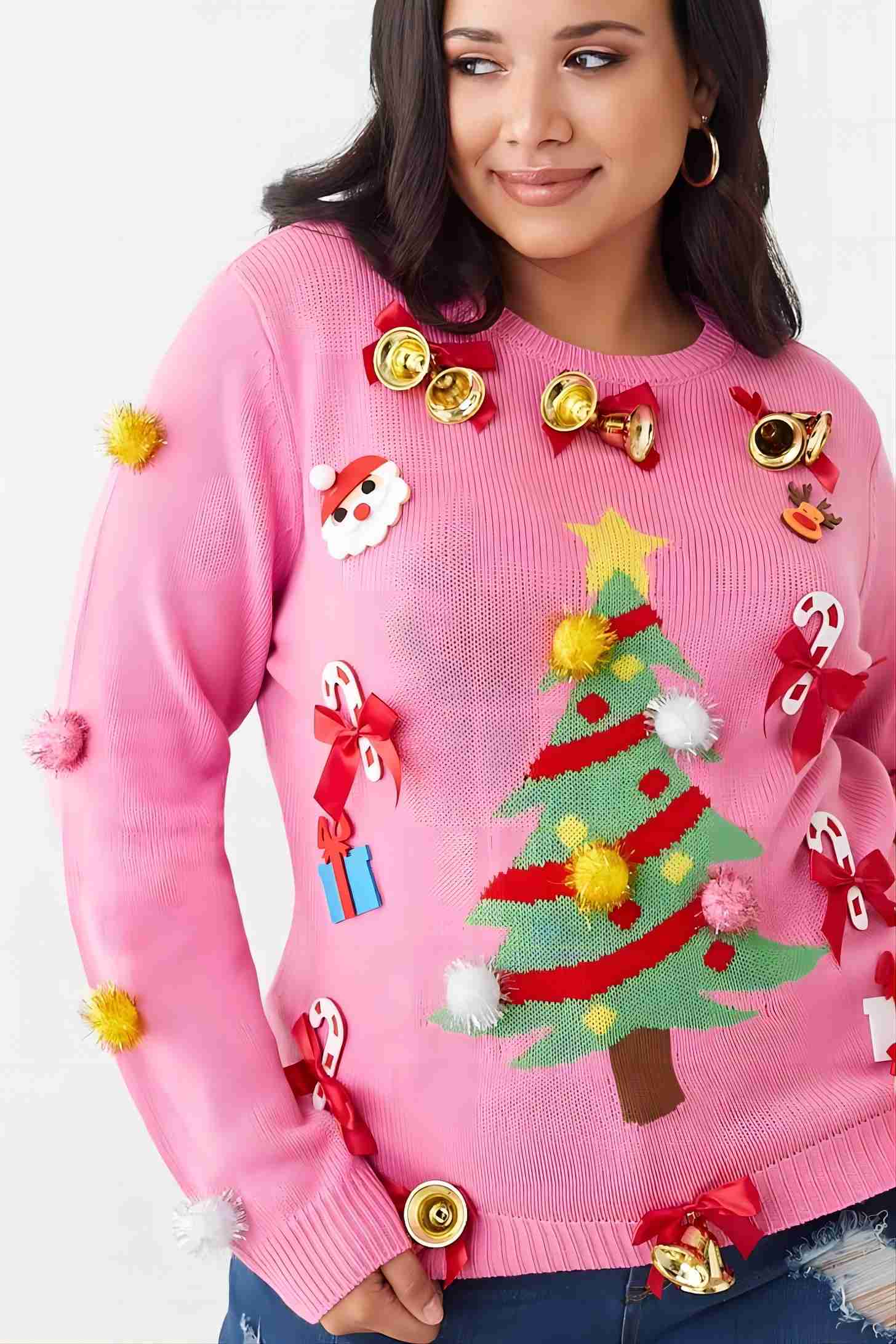 Pink Christmas Sweater Custom