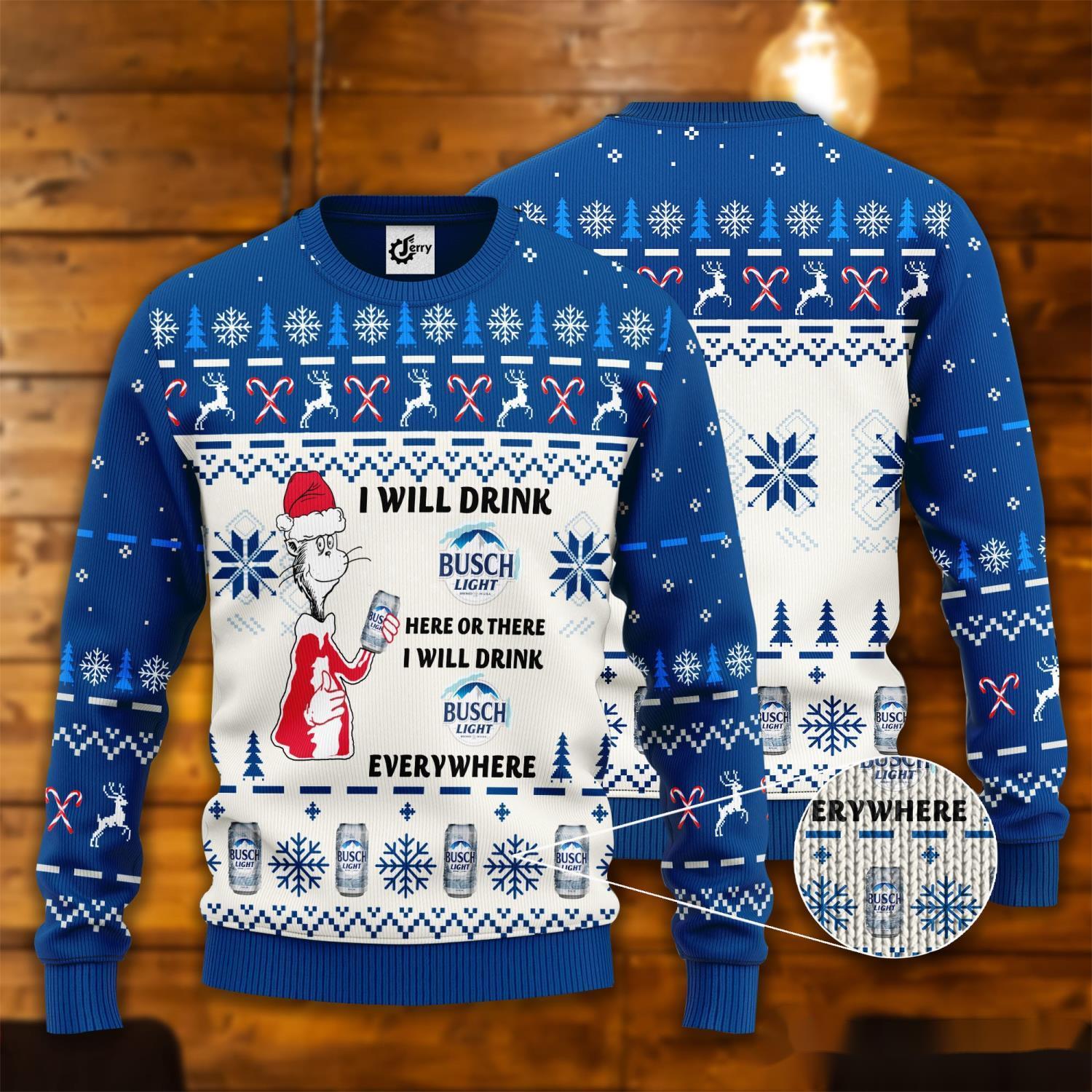 Busch Light Christmas Sweater Manufacturing