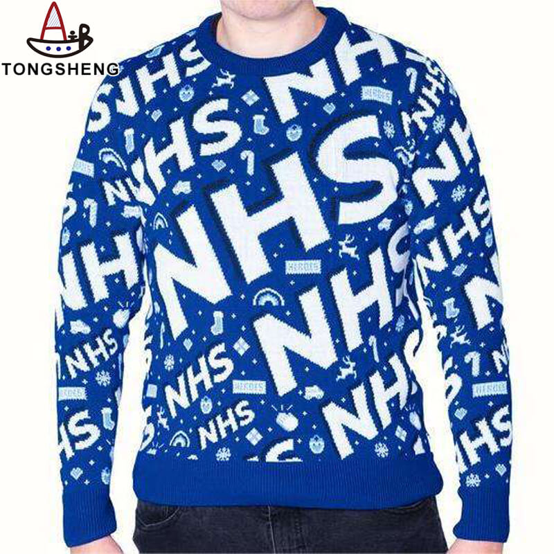 Cotton Knitted Pullover Crewneck Intarsia Manufacturer