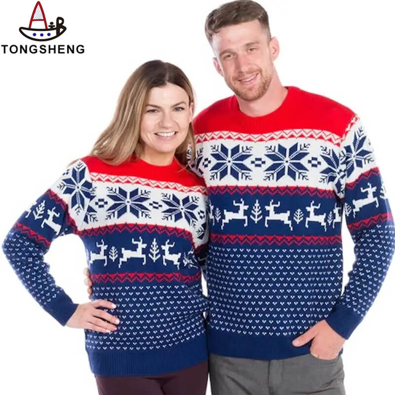Christmas elements rich couple Christmas sweater