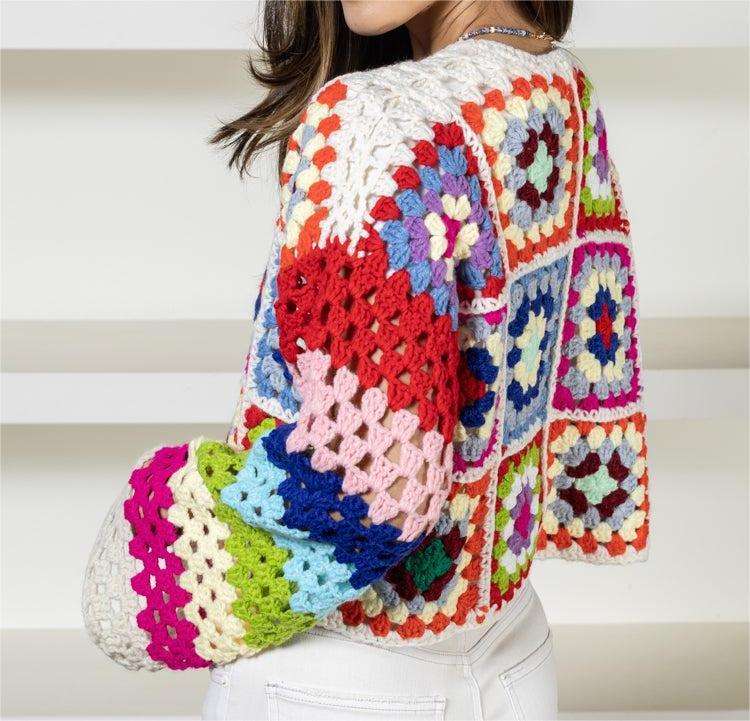 Crochet Cropped Cardigan Granny Square Manufacturer