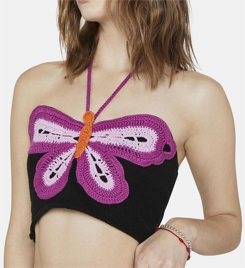 Halter Crochet Butterfly Top Manufacturer