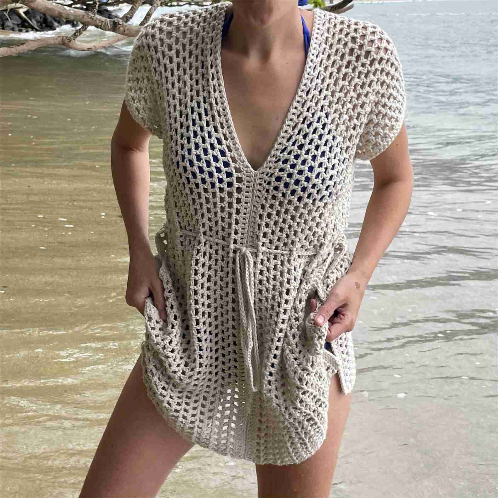 Beach Crochet Swimsuit Cover Up Dress Manufacturers
