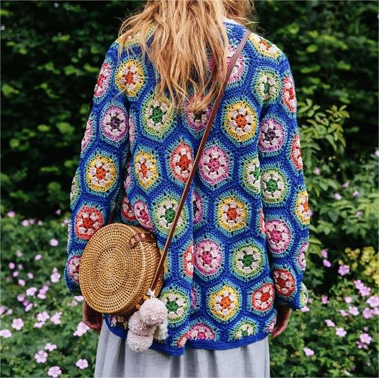 Custom Crochet Hexagon Cardigan Factory